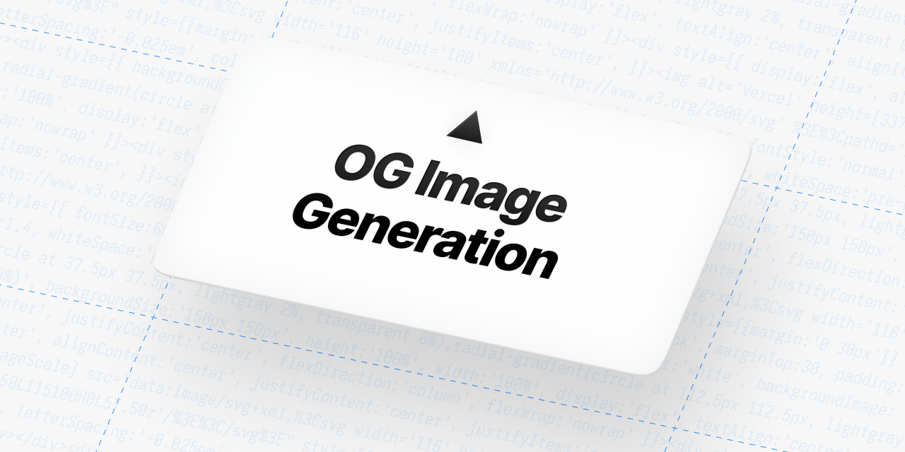 Vercel OG Image Generation